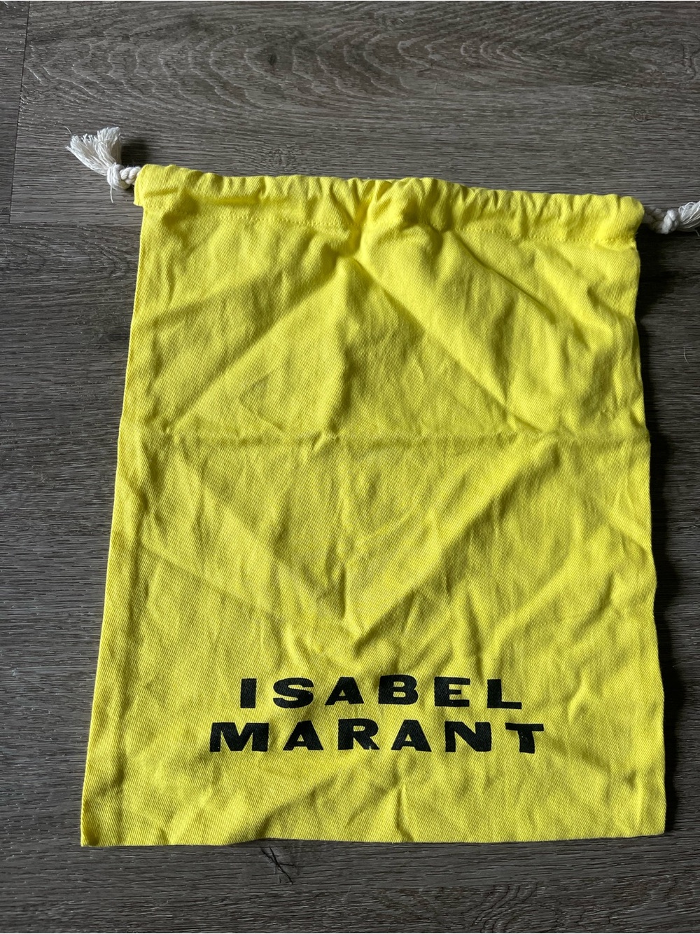 Isabel Marant Bright Yellow Logo Drawstring Dust Bag